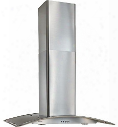 Broan B5936ss 36 Inch Island Mount Chimney Hood With 450 Cfm Internal Blower, 5 Push Button Controls, 2 Halogen Lighting, Dishwasher-safe Filters And Convertible To Non-ducted Operation