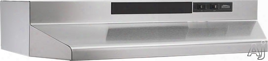 Broan F40000 Series F402401x 24 Inch Under-cabinet Range Hood With 190 Cfm Internal Blower, 2-speed Rocker Control, Dishwasher-safe Aluminum Grease Filter And Convertible To Recirculating