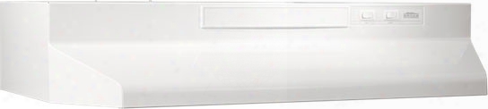 Broan F40000 Series F402411 24 Inch Under-cabinet Range Hood With 190 Cfm Internal Blower, 2-speed Rocker Control, Dishwasher-safe Aluminum Grease Filter And Convertible To Recirculating: Monochromatic White
