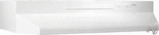 Broan F40000 Series F403011 30 Inch Under-cabinet Range Hood With 190 Cfm Spiritual Blower, 2-speed Rocker Control, Dishwasher-safe Aluminum Grease Filter And Convertible To Recirculating: Monochromatic White