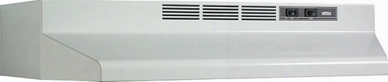Broan F40000 Series F403601 36 Inch Under-cabinet  Range Hood With 190 Cfm Internal Blower, 2-speed Rocker Control, Dishwasher-safe Aluminum Grease Filter And Convertible To Recirculating: White