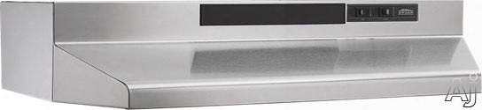 Broan F40000 Series F403601x 36 Inch Under-cabinet Range Hood With 190 Cfm Internal Blower, 2-speed Rocker Control, Dishwasher-safe Aluminum Grease Filter And Convertible To Recirculating