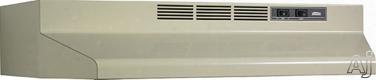 Broan F40000 Series F403608 36 Inch Under-cabinet Range Hood With 190 Cfm Internal Blower, 2-speed Rocker Control, Dishwasher-safe Aluminum Grease Filter And Convertible To Recirculating : Almond