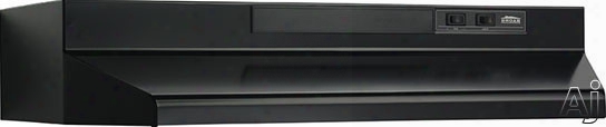 Broan F40000 Series F403623 36 Inch Under-cabinet Range Hood With 190 Cfm Internal Blower, 2-speed Rocker Control, Dishwasher-safe Aluminum Grease Filter And Convertible To Recirculating: Black