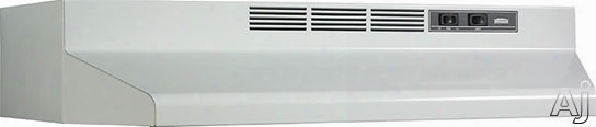 Broan F40000 Series F404201 42 Inch Under-cabinet Range Hood With 190 Cfm Internal Blower, 2-speed Rocker Conrtol, Dishwasher-safe Aluminum Grease Filter And Convertible To Recirculating: White