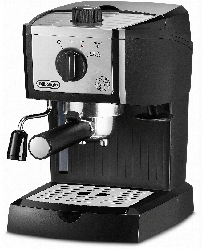 Delonghi Ec155m Ec155 Pump Espresso Machine With Cappuccino System, Swivel Jet Frother, Temperature Control, 3 In 1 Percolate Holder, 15-bar Pressure, Removable Water Tank And Stainless Steel Boiler