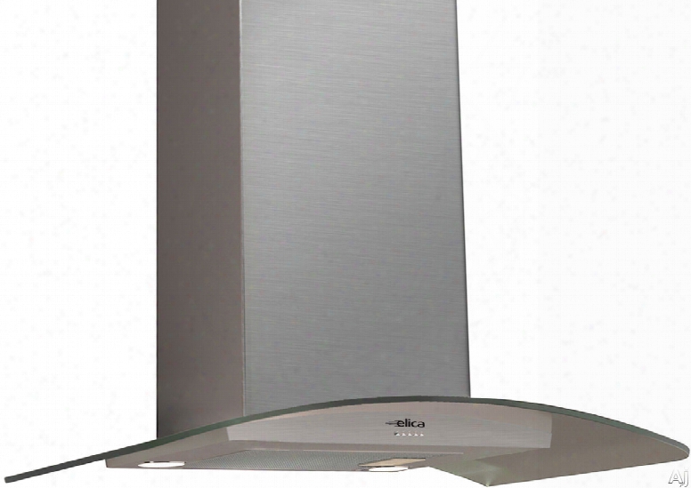 Elica Comfort Potenza Series Ept430s1 30 Inch Wall Mount Chimney Hood With 400 Cfm Internal Blower, 3 Blower Spedes, Halogen Lamps, Stainless Steel Push Button Controls And Anodized Aluminum Mesh Filter