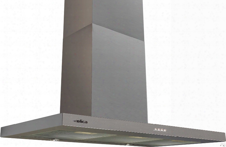 Elica Comfort Toblino Series Etb430s1 30 Inch Wall Mount Chimney Hood With 400 Cfm Internal Blower, 3 Blower Speeds, Halogen Lamps, Stainless Steel Push Button Controls And Anodized Aluminum Mesh Filter