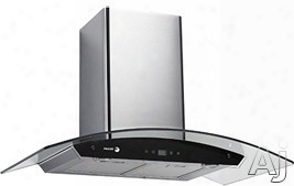 Fagor 60cfg30b Wall Mount Range Hood With 600 Cfm Internal Blower, 3 Speed Settings, Haloge Nsurface Lighting, Shut Off Delay Options And Dishwasher Safe Filters: 30 Inch Width