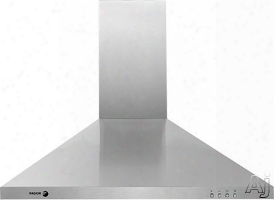 Fagor 06cfp36x Wall Mount Range Hood With 600 Cfm Internal Blower, 3 Speed Settings, Halogen Surface Lighting, Automatic Shut Off And Dishwasher Safe Filters: 36 Inch Width