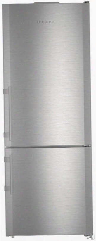 Liebherr Cbs1660 30 Inch Counter Depth Bottom Freezer Refrigerator With Biofresh Drawers, Duocooling, Smartsteel, Supercool Setting, Softsystem, Adjustable Glassline Shelves, Ice Maker, Water Strain, Led, Energy Star And 15 Cu. Ft. Capacity: Righr Hinge