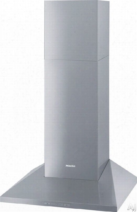 Miele Da3986 Wall Mount Chimney Hood With 625 Cfm Internal Blower, 4 Fan Speeds Including Intensive, Halogen Lighting, Metal Filters And Backlit Controls: 30 Inch Width