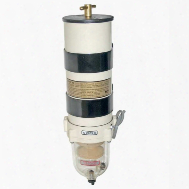 Racor Turbine Fuel Filter/water Separator Single Assemblies, 180 Gph (681 Lph), 2 Micron, 7/8"-14 Unf (sae J1926), 15 Psi, See-thru Polymer Bowl