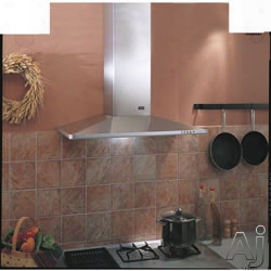 Best K3490cm 36 Inch Wall Mount Chimney Hood With 500 Cfm Internal Blower, 3-speed Push Button Control, 2 Halogen Lamps And Dishwasher Safe Mesh Filters