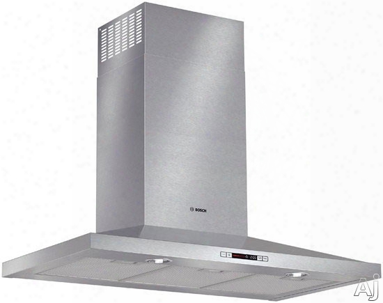 Bosch 300 Series Hcp30651ucx Wall Mount Chimney Range Hood With Recirculating Option, Heat Sensor, Dishwasher Safe Filters, 600 Cfm Blower, Lcd Touch Controls, Built-in Timer And Halogen Lights