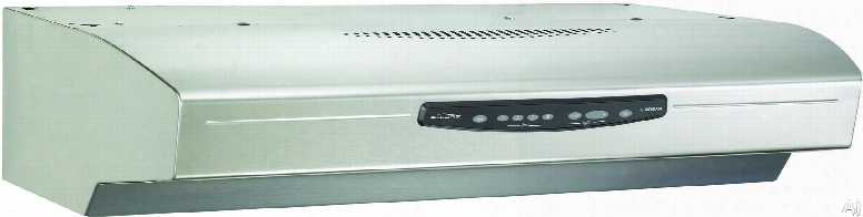 Broan Allure Iii Qs3 Series Qs336ss 36 Inch Under Cabinet Range Hood With 430 Cfm Internal Blower, Four-speed Electronic Control, Dishwasher Safe Filters And Three-level Light Settings: Stainless Steel