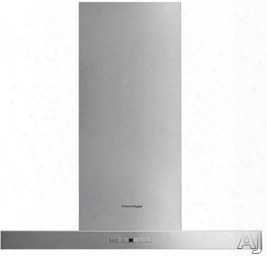 Fisherman & Paykel Hc30dtx1 30 Inch Wall Mount Chimney Range Hood With 615 Cfm, 4 Speed Fan, 2 Halogen Lights, Adjustable Flue, Micromesh Filters, Electronic Controls And Recirculating Duct