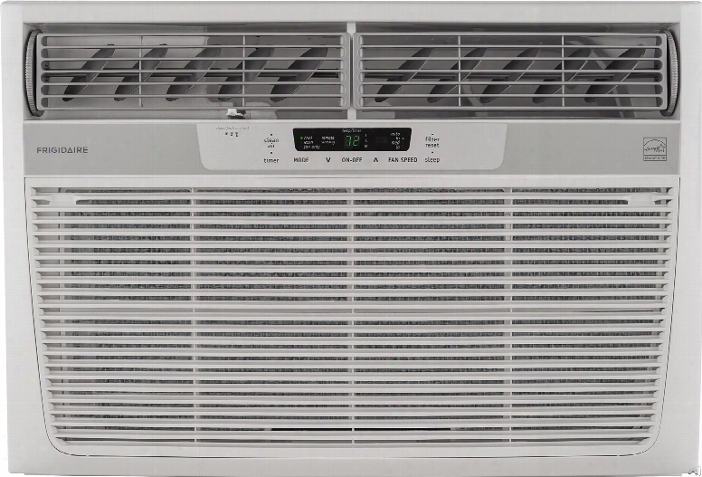 Frigidaire Ffre2533s2 25,000 Btu Window/thru-the-wall Room Air Conditioner With 523 Cfm, 3 Fan Speeds, Effortless Remote Temperature Control, 24-hour Timer, Energy Saver Mode, Effortless Clean Filter, Clean Air Ionizer, Effortless Restart, Ready-select Co