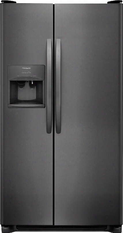 Frigidaire Ffss2615td 36 Inch Side-by-side Refrigerator With Puresource Filtration, Ready-select Controls, Filter Alert, Control Lock, Store-more␞ Shelves, Store-more␞ Gallon Bins Store-more␞ Drawers, Adjustable Interior Storage