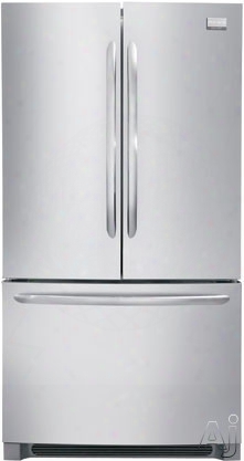 Frigidaire Gallery Series Fghn2866p 36 Inch French Door Refrigerator With Quick Freeze, Air And Water Filter, Energy Star, 27.7 Cu. Ft Capacity, Adjustable Spillsafe Shelves, Gallon Storage And Star-k Certified Sabbath Mode