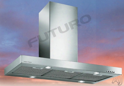 Futuro Futuro Positano Fs Series Is36positanofs 36 Inch Island Mount Range Hood With 940 Cfm Internal Blower, 4 Speed Electronic Controls, Dishwasher Safe Ffilters And Figerprint Free Fasteel