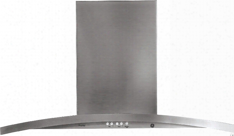 Ge Profile Pv970nss 30 Inch Wall Mount Chimney Hood With 450 Cfm Internal Blower, Variable Speed Fan, Electronic Touch Controls And Dishwasher Safe Filter