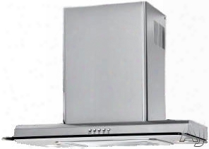Haier Hch2100acs Wall Mount Range Hood With 500 Cfm Motor, Recirculating And Venting Options, 3 Speeds, Push Button Control, Three-layer Washable Grease Filter And Halogen Lighting: 24 Inch Width