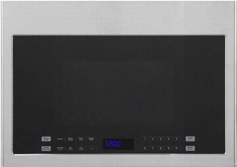 Haier Hmv1472bhs 24 Inch Over-the-range Microwave With Sejsor Cooking, Led Lighting, Charcoal Filter, 1,000 Watts, 300 Cfm Ventilation, Glass Touch Controls, Hidden Vent And Ducted Or Non-ducted Capable