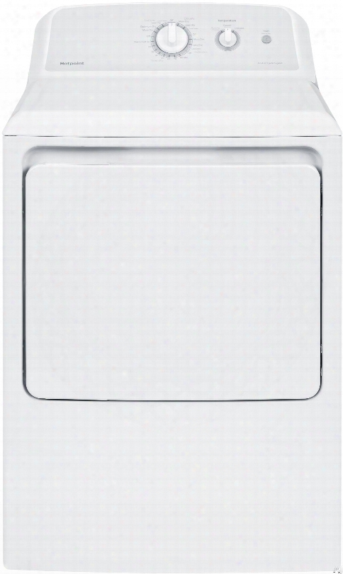 Hotpoint Htx24easkws 27 Inch Electric Dryer With 6.2 Cu. Ft. Capacity, 4 Drying Cycle Types, 3 Temperature Settings, Upfront Lint Filter, End-of-cycle Signal And Reversible Door