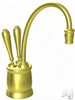 Insinkerator Indulge Tuscan Series Fhc2215fg F-hc2215 Country Instant Hot Water Dispenser With Hot And Cool Levers, Swivel Spout, Automatic Hot Lever Shut-off, Stay-on Cool Lever And All Brass Construction (tank And Filter Sold Separately): French Gold