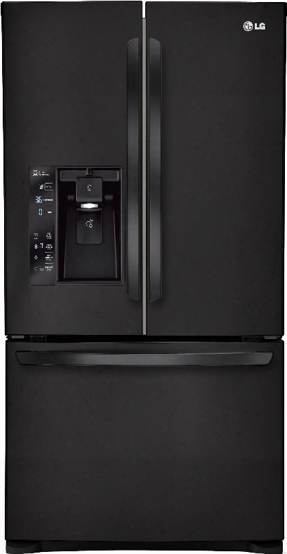 Lg Lfxs29626b 36 Inch French Door Refrigerator With Smart Cooling, Slim Spaceplus, Dual Ice Makers, Glide N' Serve␞ Drawer, Linear Compressor, Air And Water Filters, Spillprotector␞ Shelves, Gallon Door Storage, Energy Star And 29