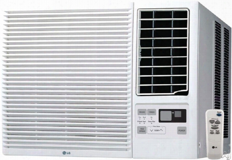 Lg Lw8016hr 7,500 Btu Room Air Conditioner With 3,850 Btu Heat, 11.2 Eer, 205 Cfm Airflow, Auto Restart Function, 4-way Air Deflection, Filter  Alarm Function And Remote Control