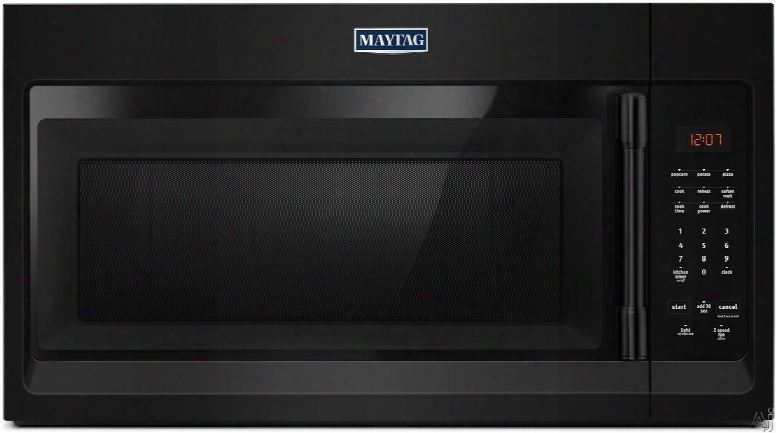 Maytag Mmv1174fb 1.7 Cu. Ft. Over-the-range Microwave W Ith 8 Modes, Defrost, Charcoal Filter, Hidden Vent, 1000 Watts, 300 Cfm And Child Lock: Black