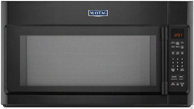 Maytag Mmv4205fb 2.0 Cu. Ft. Over-the-range Microwave With Sensor Cooking, Cooking Rack, Stainless Steel Interior And Charcoal Filter: Black