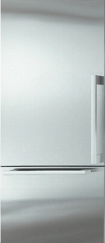 Miele Mastercool Series Kf1913sf 36 Inch Built-in Bottom-freezer Refrigerator With 18 Cu. Ft. Capacity, Rapidcool Loading Function, Remotevision Capable, Clearview Lighting System, Cleantouch Steel, Filtered Ice Maker And Energy Star Rated: Stainless Stee