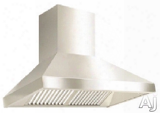 Prestige Pyramid Classic Pc240 Chimney Wall-mount Hood With Optional Internal/in-line/remote Blowers, Variable Fan Control, Stainless Steel Baffle Filters, Halogen Lights And Seamless Flue Duct (blowers & Flue Duct Sold Separately)