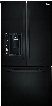 LG LFXS24623B 33 Inch French Door Refrigerator with Slim SpacePlusÃ‚Â® Ice Maker, SpillProtectorÃ¢â€žÂ¢ Glass Shelving, Glide N' ServeÃ¢â€žÂ¢, Linear Compressor, Fresh Air Filter, Humidity-Controlled Crispers, ENERGY STARÃ‚Â®, 24.2 cu. ft. Capacity and F