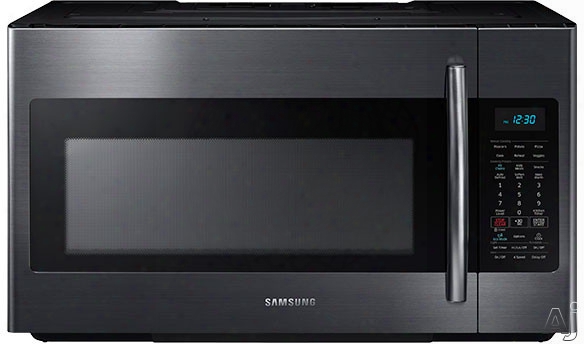 Samsung Me18h704sfg 1.8 Cu. Ft. Capacity Over-the-range Microwave With 1,000 Watt Cook Power, 10 Power Levels, 400 Cfm Venting System, Sensor Cooking, Soften/melt, Eco Mode, Simple Clean Filter And Easy-cleaning Ceramic Enamel Interior: Black Stainless St