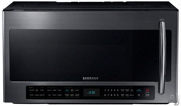 Samsung Me21h706mqg 2.1 Cu. Ft. Over-the-range Microwave Oven With 1,000 Watts, Four-speed 400 Cfm Venting System, 10 Power Levels,sensor Cook Technology, Simple  Clean Filter, Eco Mode, Ceramic Enamel Interior And Led Cookrop Lighting: Black Stainless St