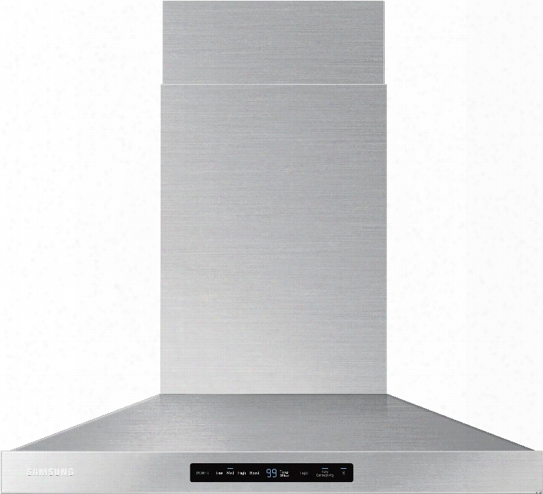 Samsung Nk30k7000ws 30 Inch Wall Mount Chimney Range Hood With 600 Cfm, 4 Speeds, Boos Ter, Led Cooktop Lighting, Digital Touch Controls, Dishwasher Safe Metal Filters And Ada Compliance With Wi-fi Connectivity: Stainless Steel