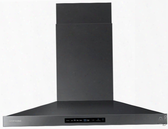 Samsung Nk36k7000wg 36 Inch Wall Mount Chimney Range Hood With 600 Cfm, 3 Speeds, Led Cooktop Lighting, Digital Touch Controls, Dishwasher Safe Metal Filters And Ada Compliance With Wi-fi Connectivity: Black Stainless Steel