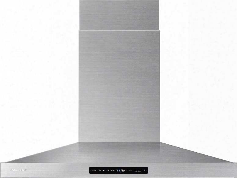 Samsung Nk36k7000ws 36 Inch Wall Mount Chimney Range Hood With 600 Cfm, 3 Speeds, Led Cooktop Lighting, Digital Touch Controls, Dishwasher Safe Metal Filters And Ada Compliance With Wi-fi Connectivity: Stainless Steel