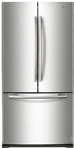 Samsung Rf20hfenb 33 Inch French Door Refrigerator With 19.43 Cu. Ft. Capacity, 2 Full Width Glass Shelves, 2 Gallon Door Bins, Twin Cooling System, Surround Air Flow, Led Lighting And Automatic Filtered Ice Maker