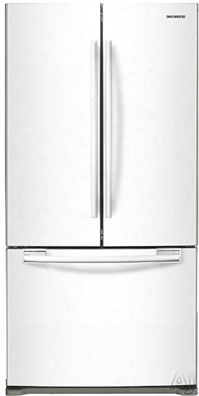 Samsung Rf20hfenbww 33 Inch French Door Refrigerator With 19.43 Cu. Ft. Capacity, 2 Full Width Glass Shelves, 2 Gallon Door Bins, Twin Cooling System, Surround Air Flow, Led Lighting And Automatic Filtered Ice Maker: White