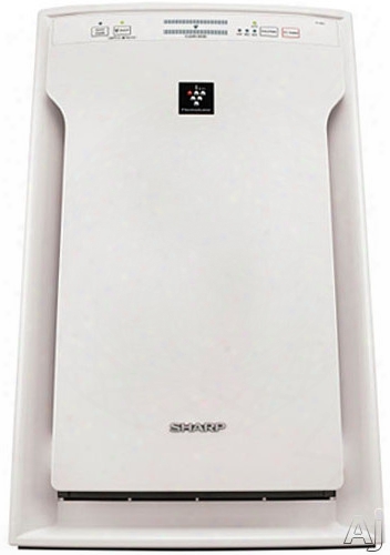 Sharp Plasmacluster Series Fp A80uw 318 Cfm Air Purifier With Vacuumable Pre-filter, Active Carbon Filter, Plasmacluster Air Purification System, True Hepa Filter, Energy Star Qualified, Library Quiet Design And Manual Or Automatic Operation: White