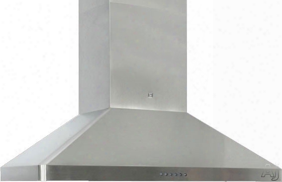 Sirius Professional Series Su54 Wall Mount Chimney Range Hood With 1,100 Cfm Dual Internal Blower, 4 Speed Push-button Controls, Timer, Halogen Lamps And Commercial Style Baffle Filters