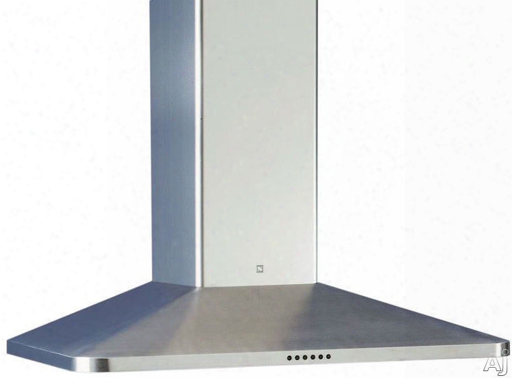 Sirius Wall Series Su22 Wall Mount Chimney Range Hood With 600 Cfm Internal Blower, 4 Speed Push-button Control, Delay Off Timer, Halogen Lamps And Anodized Aluminum Grease Filters