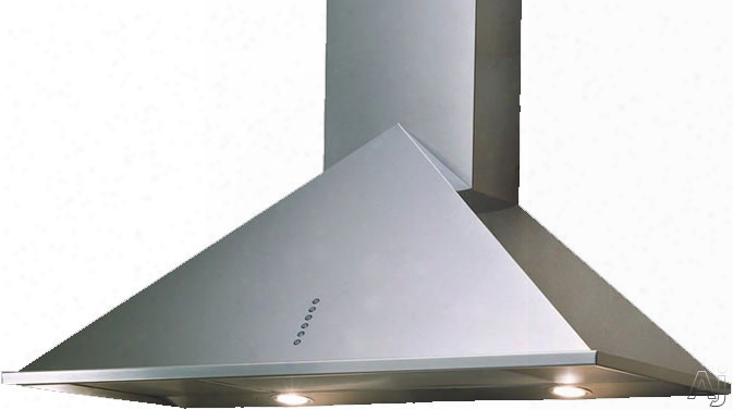 Sirius Wall Series Su436 36 Inch Wall Mount Chimney Range Hood With 600 Cfm Internal Blower, 4 Speed Push-button Control, Delay Off Timer, Halogen Lamps And Anodized Aluminum Grease Filters