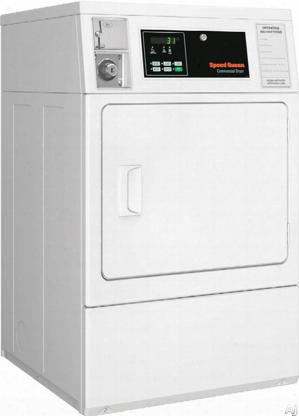 Speed Queen Sdencags173tw01 27 Inch Commercial Electric Dryer With 18 Lb. Capacity, Widest Door Opening In The Industry, Reversible Door, Upfront Lint Filter, Ada Compliant Design, Durable Galvanized Steel Chlinder And High Efficiency Exhaust Blower: Coin
