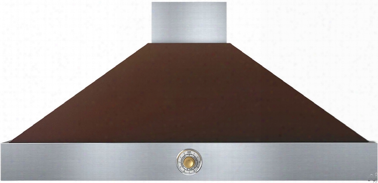 Superiore Deco Series Hd481acmg 48 Inch Wall Mount Canopy Hood With 600 Cfm Blower, 4 Speed Settings, 4 Dishwasher Safe Baffle Filters, 2 Halogen Lights, 58 Dba Noise Level And Automatic Shut-off: Brown With Gold Accents